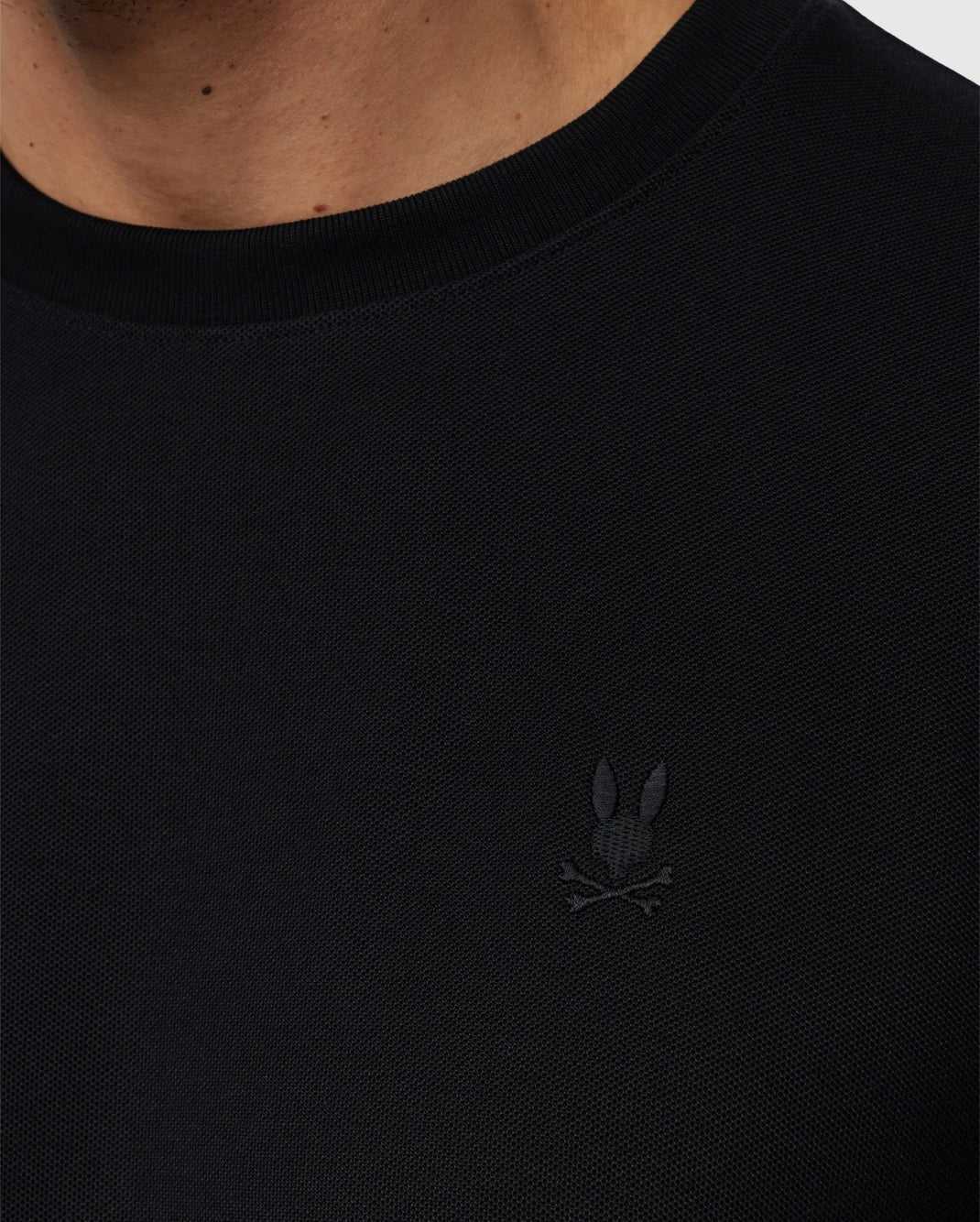 Tees Psycho Bunny Stanford Pique Tee Noir Homme | XUX-41714931